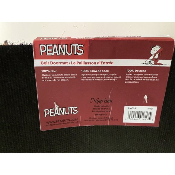 Peanuts Snoopy & Woodstock 'Rainbow Pride' Coir Door Mat 20” x 34” NEW - Picture 6 of 7